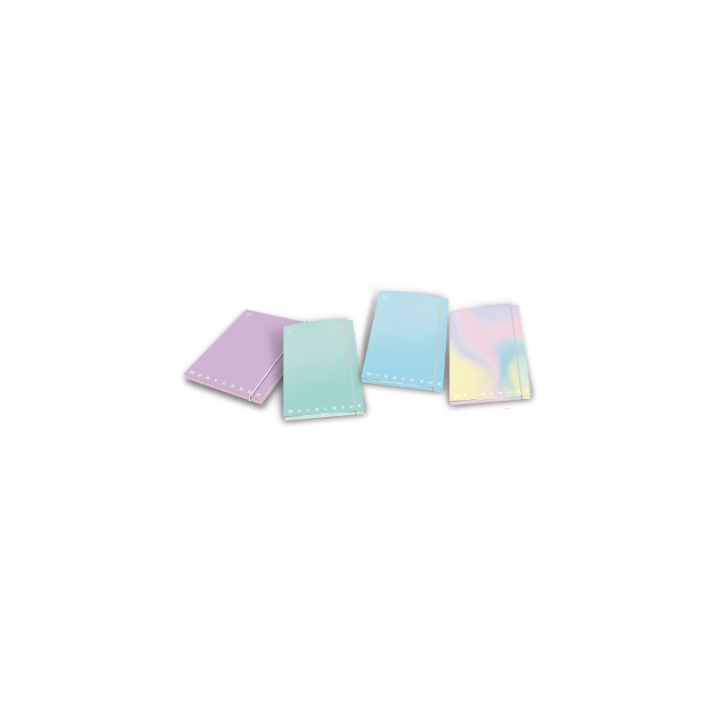 PIGNA Cartellina a 3 lembi con elastico monocolore pastello 229902