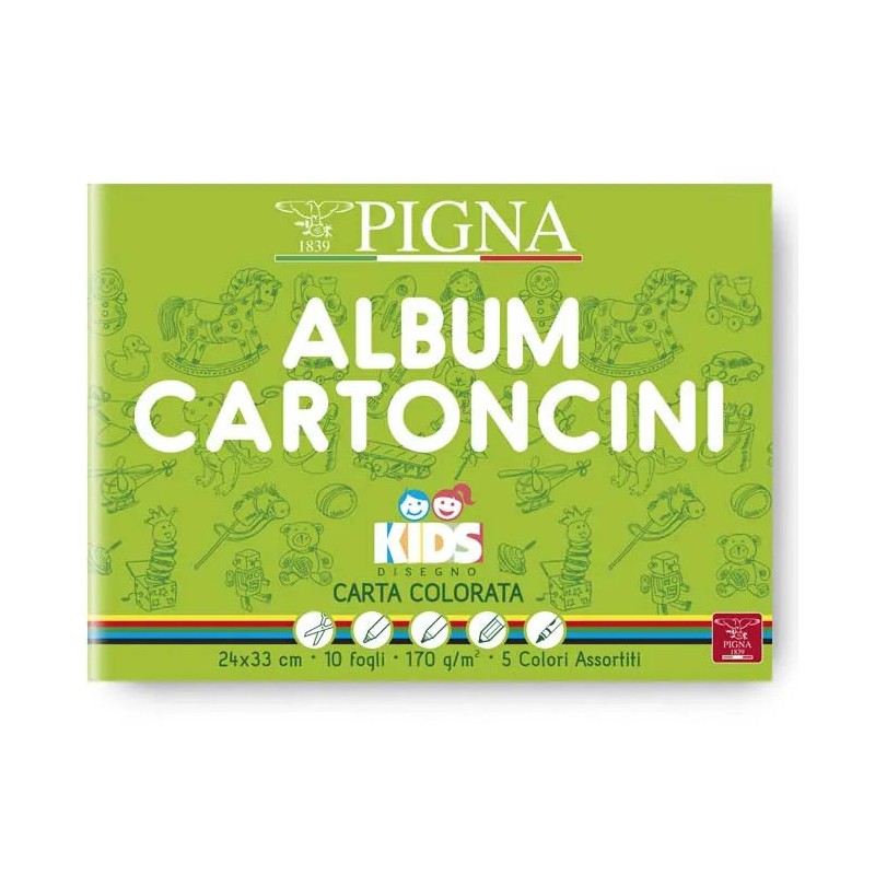 ALBUM COLORATO PIGNA 5 COLORI 24X33 10FG 170GR 0047477 ALBUM COLORATO PIGNA 5 COLORI 24X33 10FG 170GR 0047477