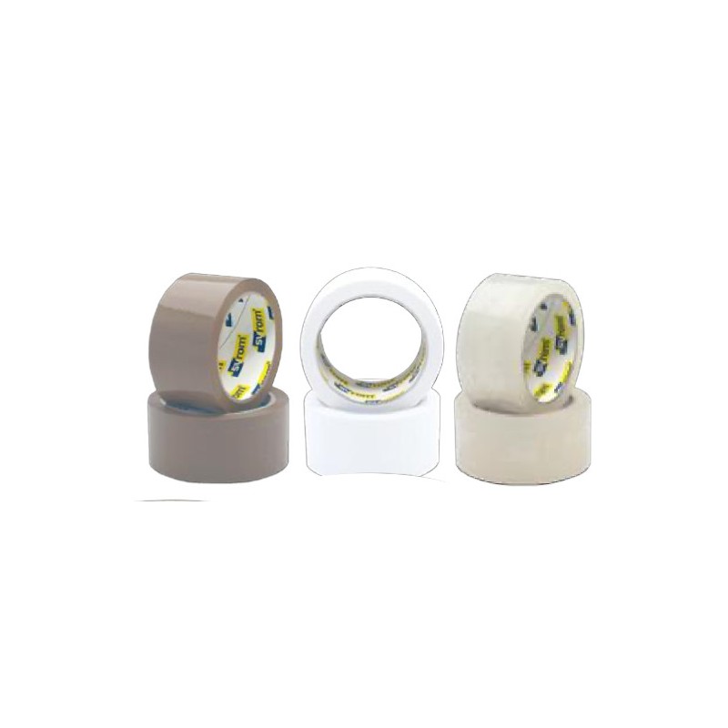 SYROM Nastro adesivo da imballo Avana PPL adesivo acrilico silenzioso 50 mm x 66 m 6 pz 4895 SYROM Nastro adesivo da imballo Avana PPL adesivo acrilico silenzioso 50 mm x 66 m 6 pz 4895