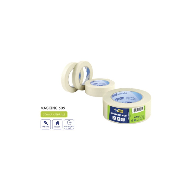 Masking 0011975 Nastro adesivo in carta 38 mm x 50 m avorio