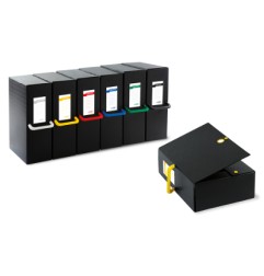 1 - SEI ROTA Scatola portaprogetti archivio Big dorso 16 cm next nero assortiti 25x35