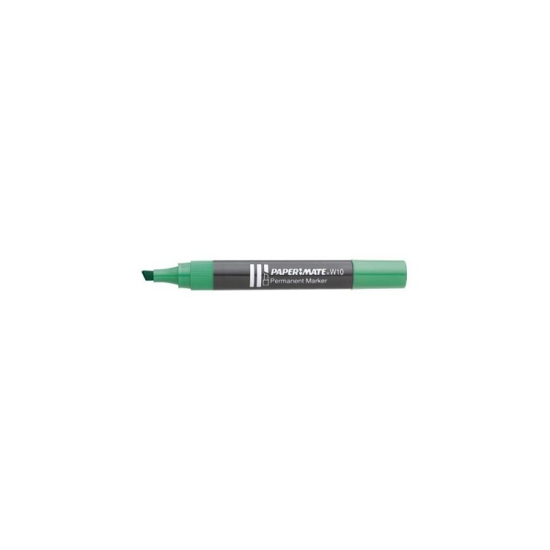 Pennarello Marker W10 colore verde punta a scalpello Papermate Pennarello Marker W10 colore verde punta a scalpello Papermate