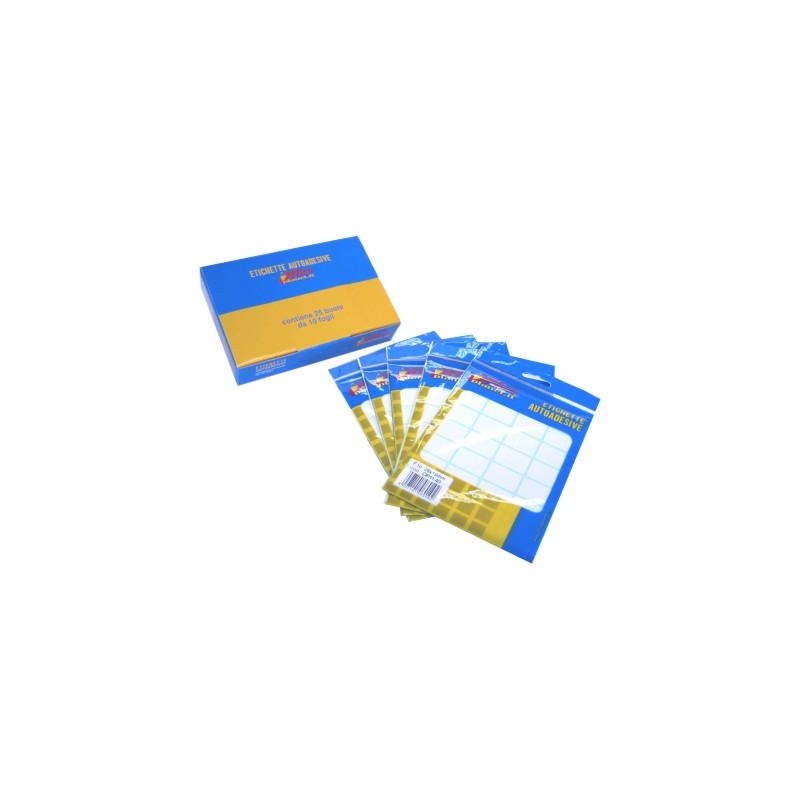 O.P. 10 fogli Etichette adesive bianche 27X15 OP11.36 O.P. 10 fogli Etichette adesive bianche 27X15 OP11.36