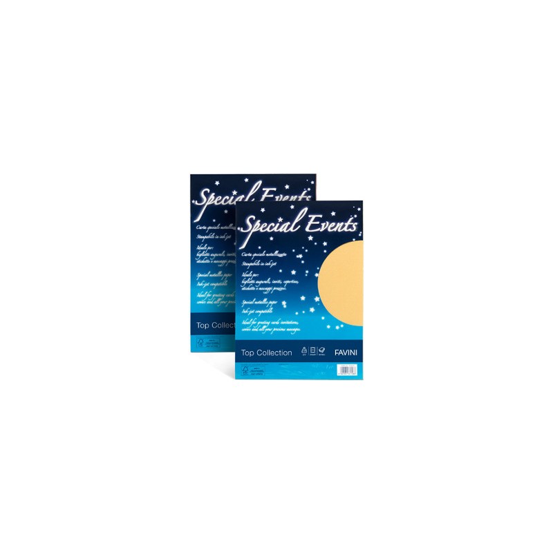 FAVINI 10 fogli Carta special event metalizzata colore crema A4 250 grA69Q174 FAVINI 10 fogli Carta special event metalizzata colore crema A4 250 grA69Q174