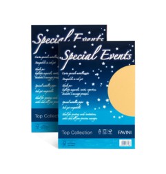 1 - FAVINI  10 fogli Carta special event metalizzata colore azzurro A4 250 grA69T174