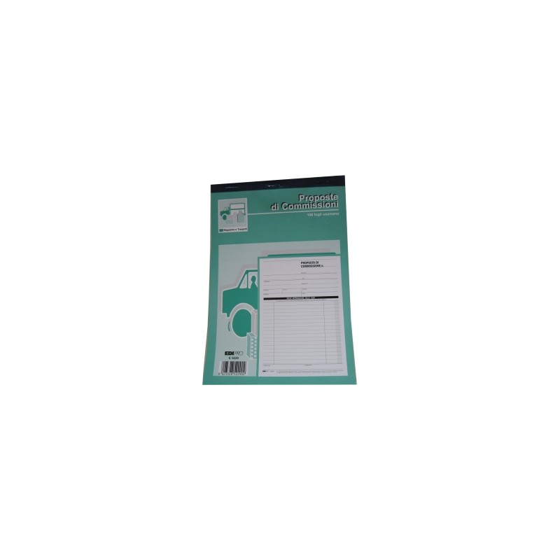 EDIPRO Blocco copia commissione 100 fogli uso mano 23x15 E5229 EDIPRO Blocco copia commissione 100 fogli uso mano 23x15 E5229