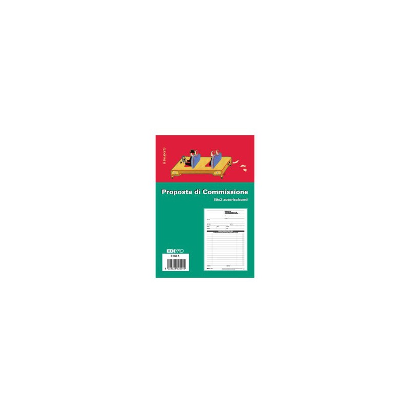 EDIPRO Blocco copia commissione 50x2 autoricalcante 23x15 E5229A EDIPRO Blocco copia commissione 50x2 autoricalcante 23x15 E5229A
