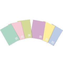 1 - BLASETTI - Conf.10 pz Quaderni ONE COLOR PASTEL 5M 21 fogli - Colori Assortiti 6579