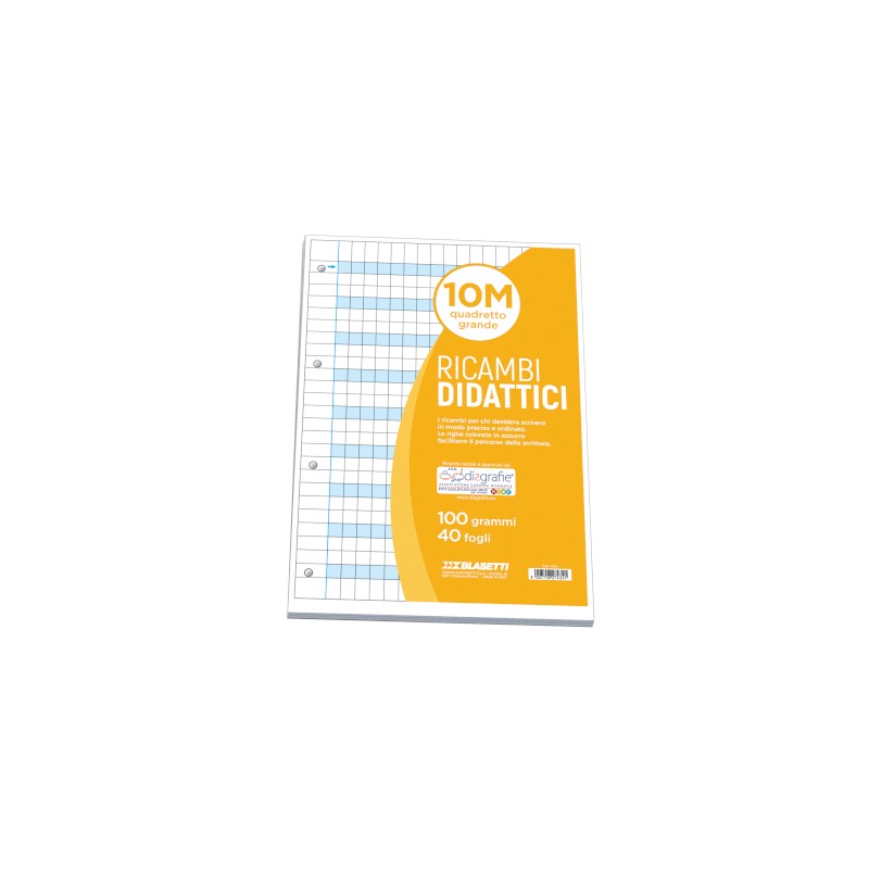 Blasetti One Color Linea Blu ricambi A4 100 g 40 fogli rigatura 10+ per la scrittura guidata 7434 Blasetti One Color Linea Blu ricambi A4 100 g 40 fogli rigatura 10+ per la scrittura guidata 7434
