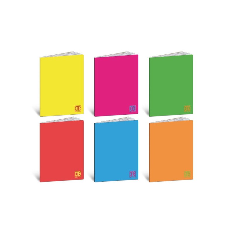 BLASETTI - Conf.10 pz Quaderni ONE COLOR FLUO + JOLLY PAGE 1R 21 fogli - Colori Assortiti 7719 BLASETTI - Conf.10 pz Quaderni ONE COLOR FLUO + JOLLY PAGE 1R 21 fogli - Colori Assortiti 7719