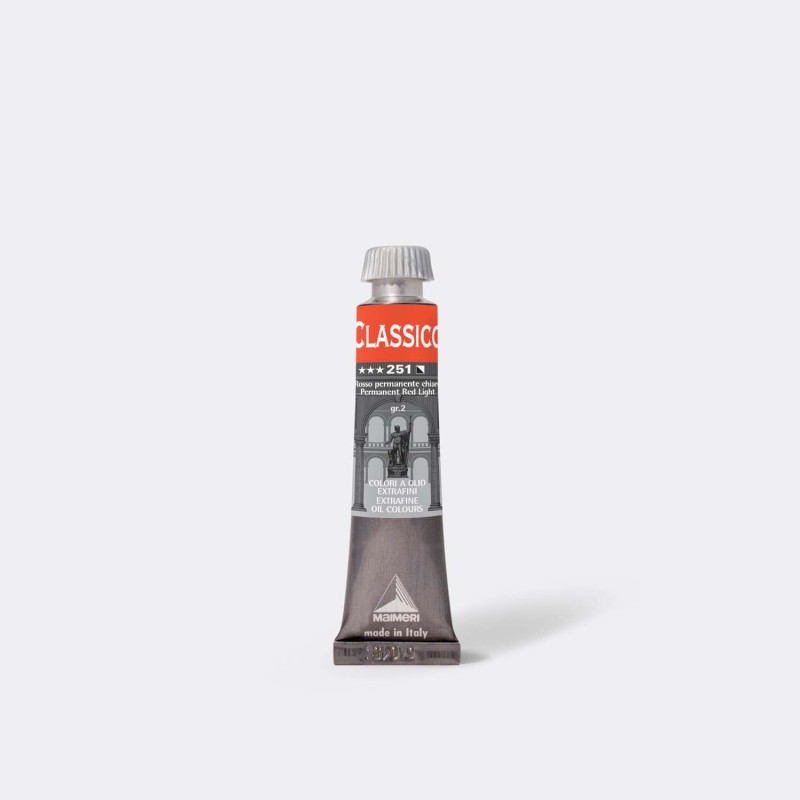 Maimeri Classico colore a olio extrafine Rosso permanente chiaro 20 ml M0302251 Maimeri Classico colore a olio extrafine Rosso permanente chiaro 20 ml M0302251