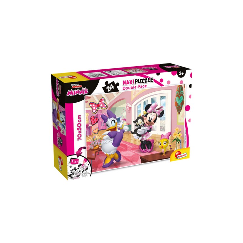 LISCIANI - PUZZLE DOUBLE FACE SUPERMAXI MINNIE 70X50 24PZ 74068 Gioco interattivo per bambini +3A LISCIANI - PUZZLE DOUBLE FACE SUPERMAXI MINNIE 70X50 24PZ 74068 Gioco interattivo per bambini +3A