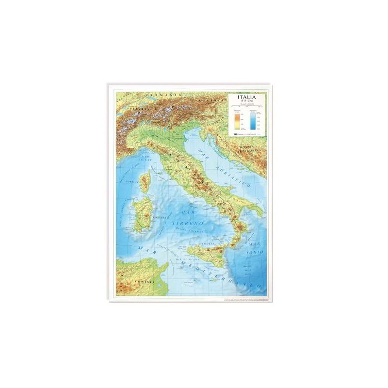 CWR carta geografica Italia A3 plastificata fisico/politica, 10 pezzi CWR carta geografica Italia A3 plastificata fisico/politica, 10 pezzi