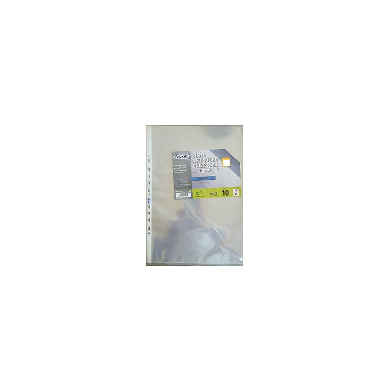 FAVORIT Buste a foratura universale lato lungo lucide 30x42 (A3) cm 10 pz. 053790 FAVORIT Buste a foratura universale lato lungo lucide 30x42 (A3) cm 10 pz. 053790