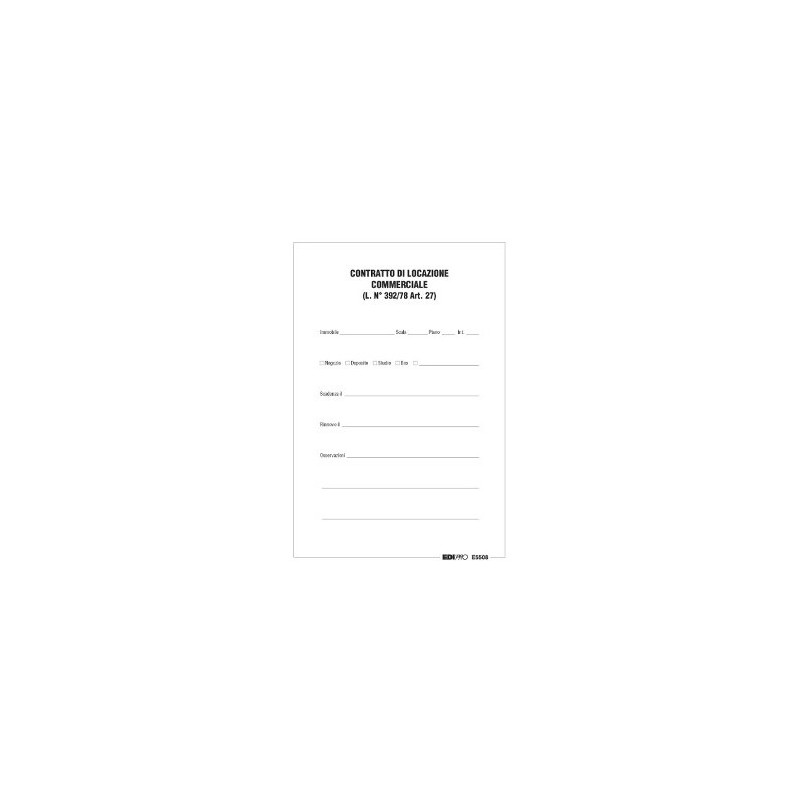 EDIPRO Contratto affitto commerciale e box E5508 EDIPRO Contratto affitto commerciale e box E5508