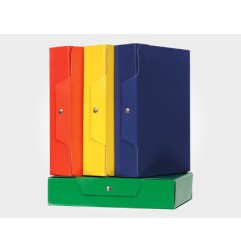 1 - ARCA Cartella portaprogetti dorso 4 con bottone colore blu lucido 0122