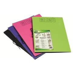 1 - Portamenu A4 con 10 bustine Lebez colore nero 144