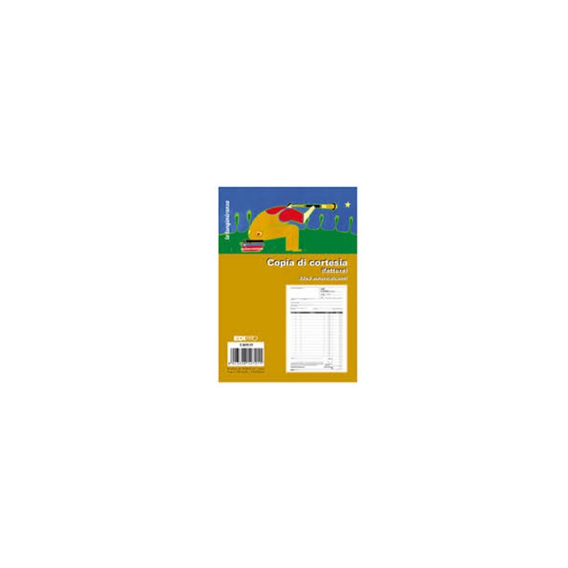 EDIPRO Blocco copia di cortesia (fattura) 33x3 autoricalcante E5272CT EDIPRO Blocco copia di cortesia (fattura) 33x3 autoricalcante E5272CT