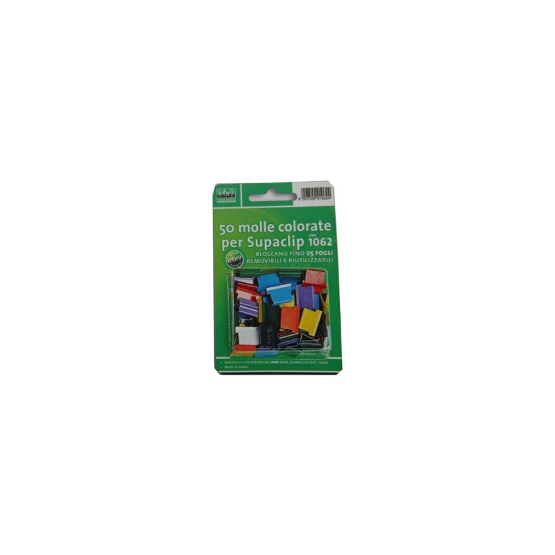 Supaclip Lebez molle colorate per sparamolle, riutilizzabili, 50 pezzi - 1062 Supaclip Lebez molle colorate per sparamolle, riutilizzabili, 50 pezzi - 1062