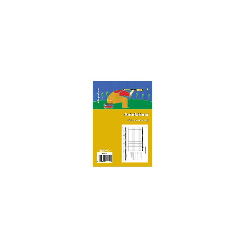 EDIPRO Blocco autofattura 50X2 autoricalcante 15x23 cm E5333A EDIPRO Blocco autofattura 50X2 autoricalcante 15x23 cm E5333A