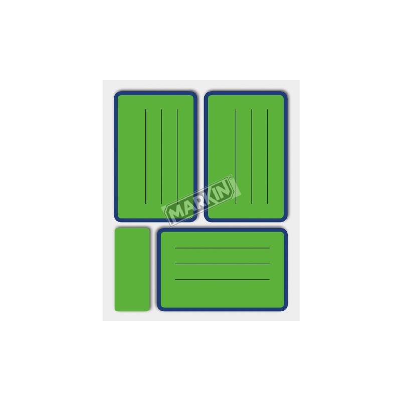Etichette adesive fluo verde Markin 70x37 Etichette adesive fluo verde Markin 70x37