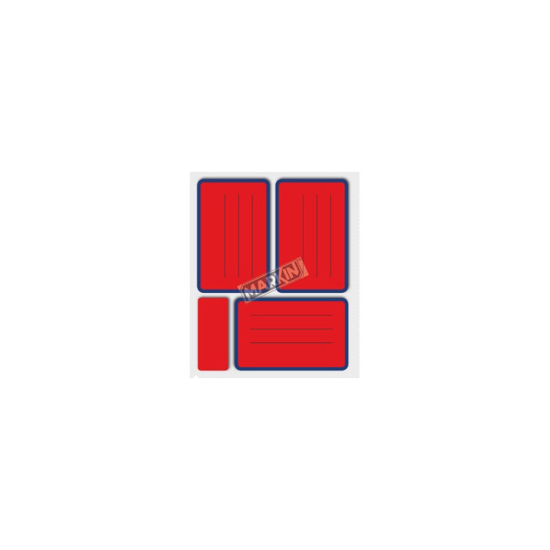 Etichette adesive fluo rosso Markin 70x37 Etichette adesive fluo rosso Markin 70x37