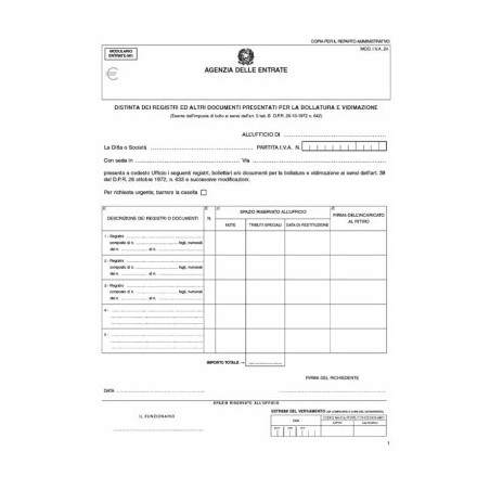 Modello bollettario IVA 24 Edipro - E0053