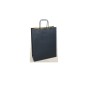 Carpad shopper in carta sealing blu notte 14+8,5x21,5 cm maniglia ritorta 50 pezzi ref.51