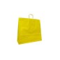 Carpad shopper in carta giallo 14+8,5x21,5 cm maniglia ritorta 50 pezzi ref.137