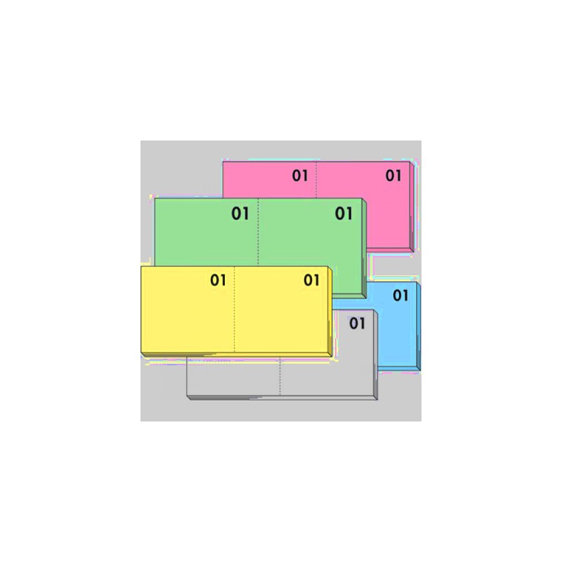 Confezione da 50 pezzi blocchi numerati 1-100, 5 colori forti Edipro - E5406 Confezione da 50 pezzi blocchi numerati 1-100, 5 colori forti Edipro - E5406