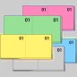 Confezione da 50 pezzi blocchi numerati 1-100, 5 colori forti Edipro - E5406 Confezione da 50 pezzi blocchi numerati 1-100, 5 colori forti Edipro - E5406