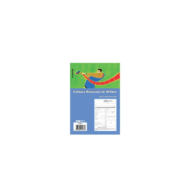EDIPRO Blocco ricevuta d’affitto 50x2 autoricalcante 23x15 E5503C