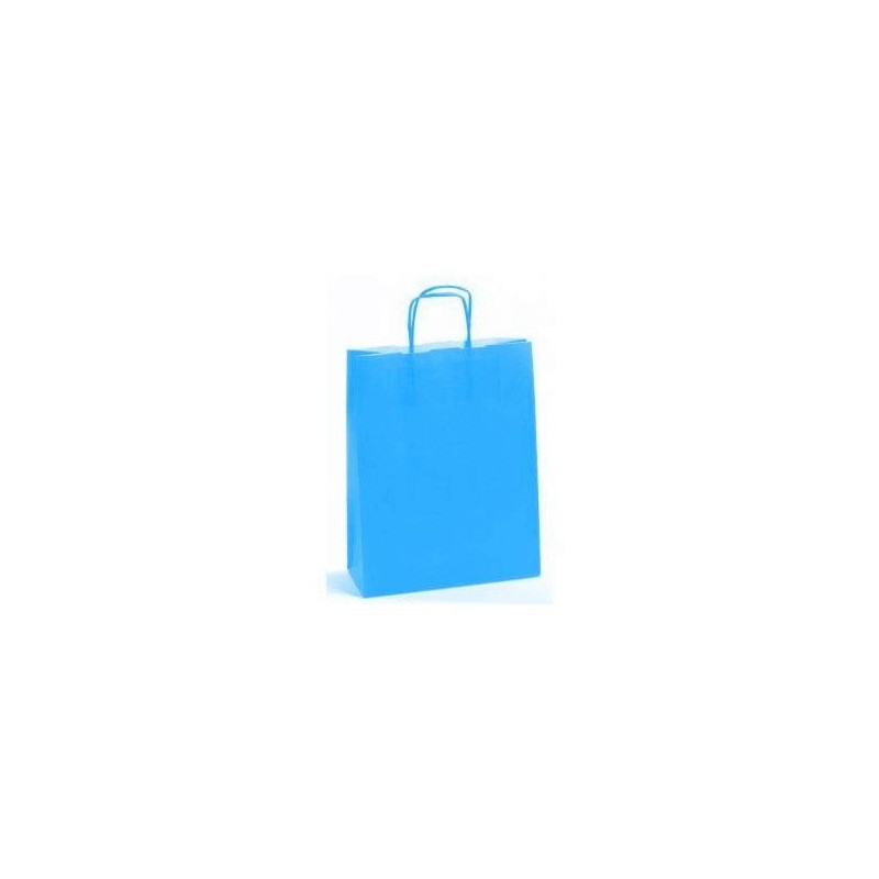 Carpad shopper in carta turchese 14+8,5x21,5 cm maniglia ritorta 50 pezzi ref.187 Carpad shopper in carta turchese 14+8,5x21,5 cm maniglia ritorta 50 pezzi ref.187