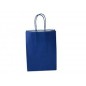 Carpad shopper in carta blu elettrico 14+8,5x21,5 cm maniglia ritorta 50 pezzi ref.188 Carpad shopper in carta blu elettrico 14+8,5x21,5 cm maniglia ritorta 50 pezzi ref.188