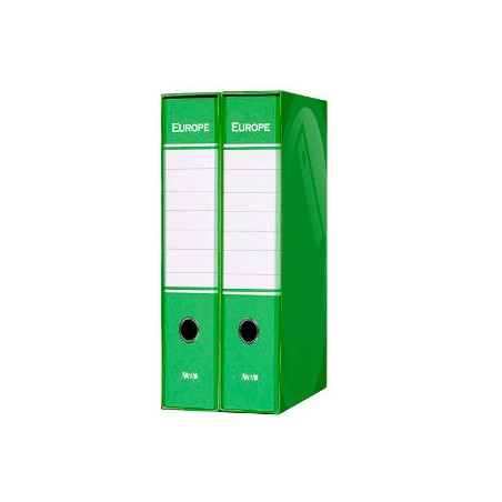 1 - ARCA Registratore d'archivio con custodia protocollo verde EUROPE 7004