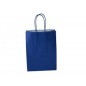 Carpad shopper in carta blu elettrico 45+15x49 cm maniglia ritorta 50 pezzi ref.188 Carpad shopper in carta blu elettrico 45+15x49 cm maniglia ritorta 50 pezzi ref.188