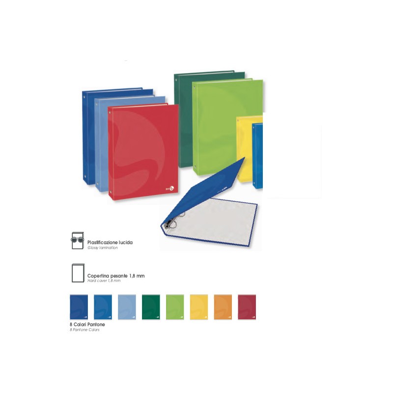 BE MORE BM Color raccoglitore a 4 anelli A4 diametro 30 mm BE MORE BM Color raccoglitore a 4 anelli A4 diametro 30 mm