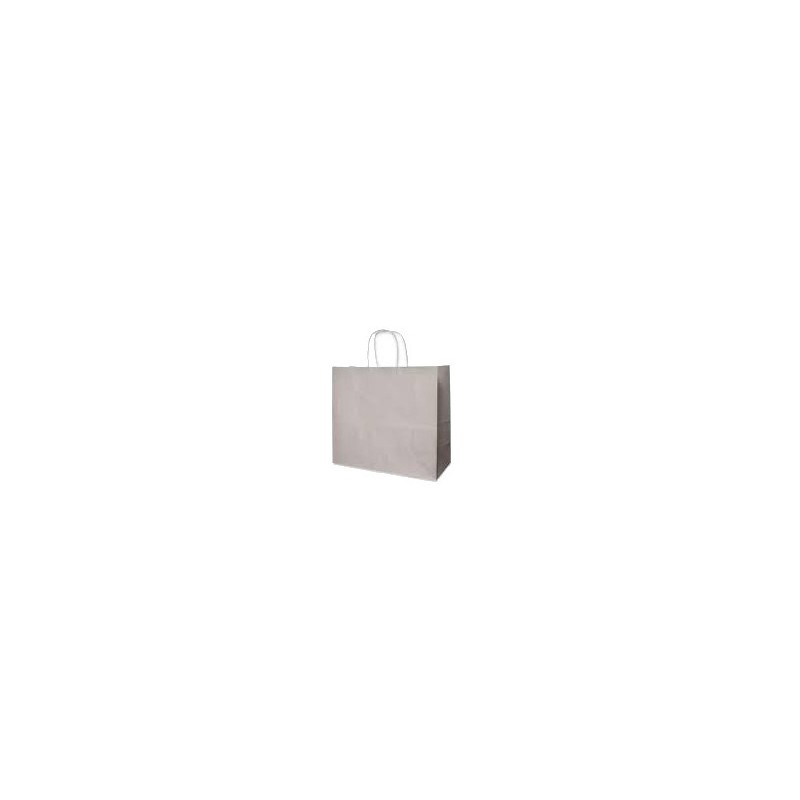 Carpad shopper in carta tortora 24+11x21 cm maniglia ritorta 50 pezzi ref.269 Carpad shopper in carta tortora 24+11x21 cm maniglia ritorta 50 pezzi ref.269