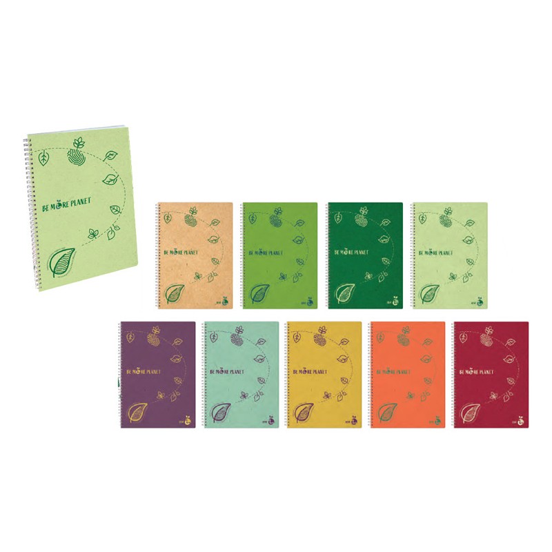 BE MORE Planet quaderno spiralato Maxi A4 1R 80 fogli