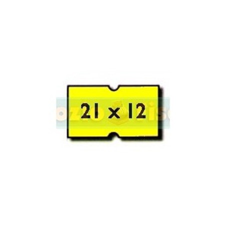 1 - ROTOLIFICIO PUGLIESE Etichette rettangolari prezzatrice giallo fluo 21x12 2112FG
