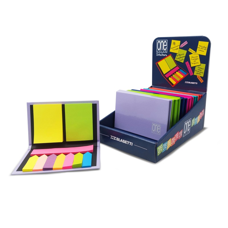 Blasetti One Color blocco stickers segnapagina 8,5x13,5 cm – espositore da 12 pezzi 4197 Blasetti One Color blocco stickers segnapagina 8,5x13,5 cm – espositore da 12 pezzi 4197