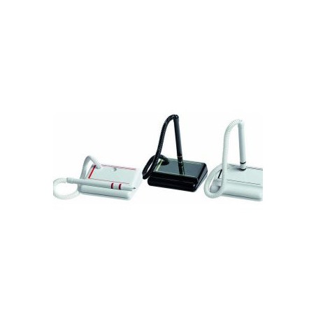 Base portapenna Lebez rettangolare in plastica con penna, stiloforo nero - 1675