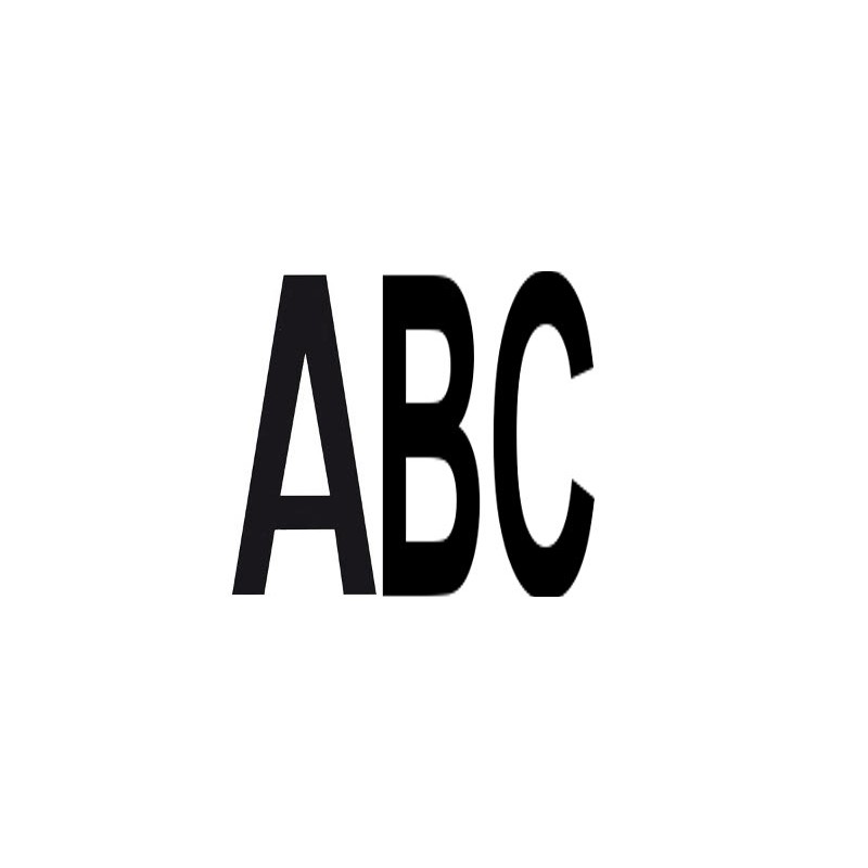 LETTERFIX Lettera O adesiva in vinile Nero opaco h.8 cm (Conf. 20pz)
