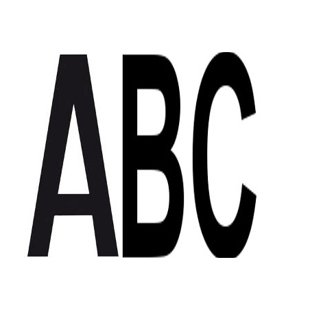 1 - LETTERFIX Lettera O adesiva in vinile Nero opaco h.8 cm (Conf. 20pz)