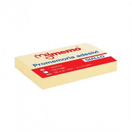 1 - BLOCCO ADES.MY MEMO 76X51 GIALLO(12) 30/013-MY