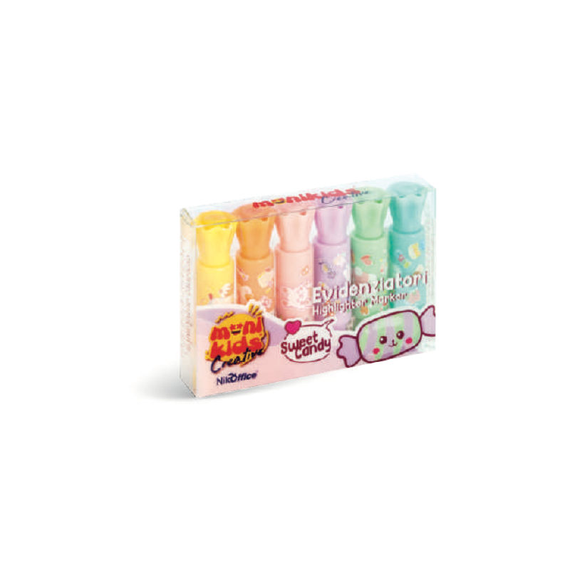 KAWAII EVIDENZIATORI SWEET CANDY -6pz COL. ASS. 36/052 KAWAII EVIDENZIATORI SWEET CANDY -6pz COL. ASS. 36/052