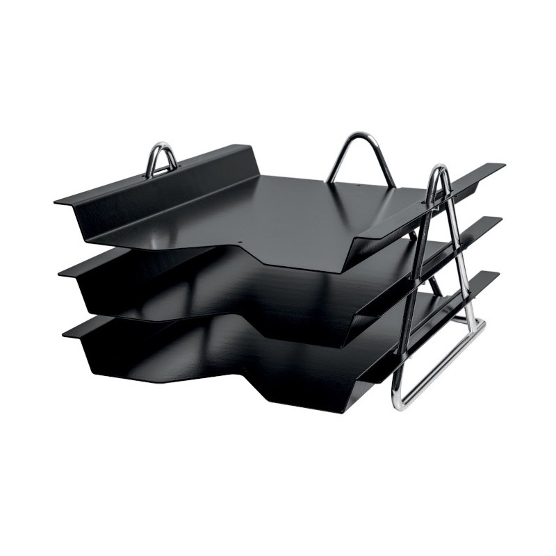 Zenith portacorrispondenza a 3 vaschette 830 nero Zenith portacorrispondenza a 3 vaschette 830 nero