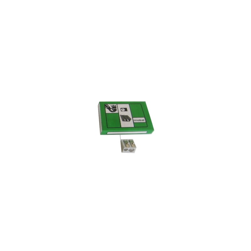 METAL Temperamatite in Metallo con 2 Fori 12 Pezzi METAL Temperamatite in Metallo con 2 Fori 12 Pezzi