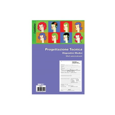 Blocco progettazione tecnica dispositivi medici 50x2 autoricalcante (50 moduli in 2 copie) Edipro - E5852A