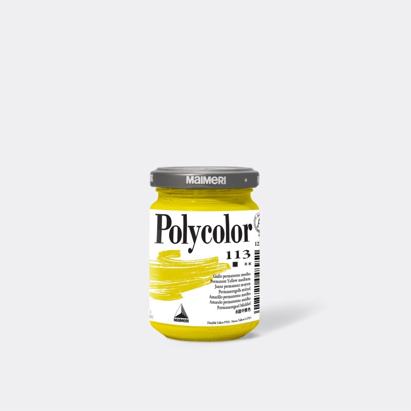 Maimeri Polycolor colore vinilico Giallo permanente medio 140 ml M1220113